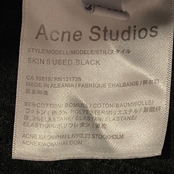 Acne Studios gray cropped/fray hem skinny jeans - Picture 10 of 10